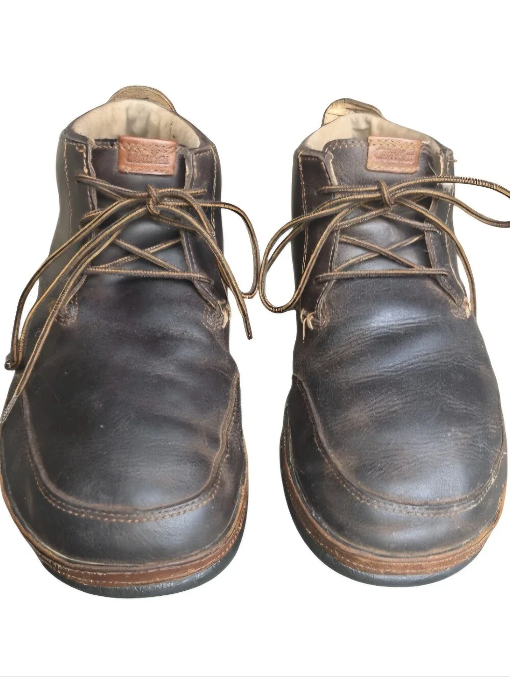 OluKai Kamuela Men's Chukka Boots Shoes dark brown leather. Size 9.